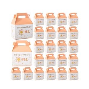 “First Trip Around The Sun” 1st Birthday Treat or Favor Boxes, 24 ct
